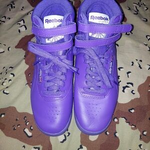 Purple Reebok  High tops.